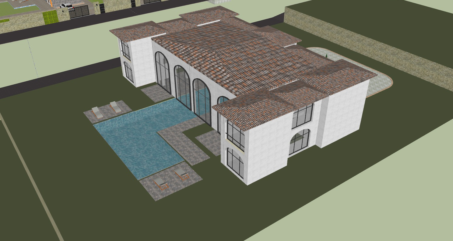 Kızılağaç Private üst açıdan havuz görünümü